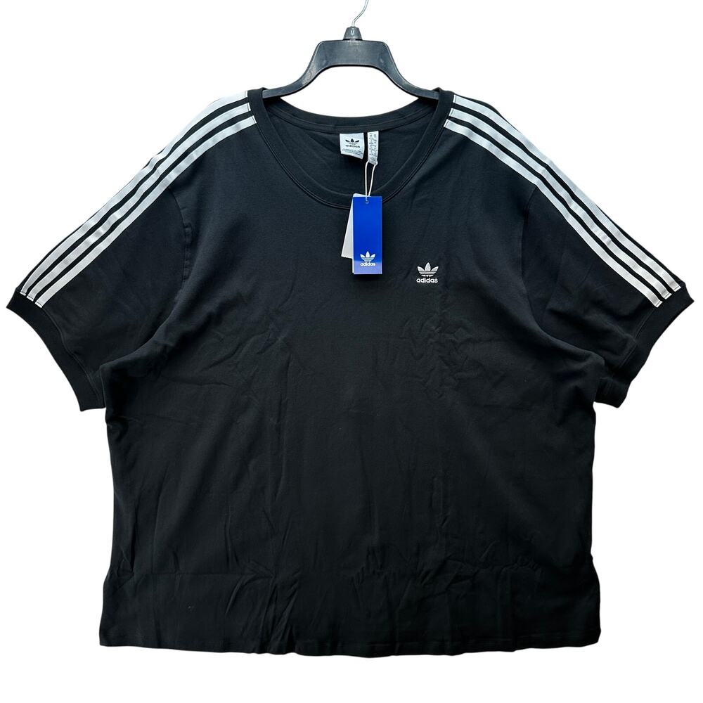 Adidas Womens 4X Plus Size Original Black Tee Shirt XXXXL